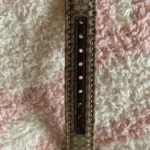 Coach Watch Women Gold Tone Round Logo Dial Date Leather - Picture 11 of 12